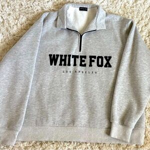 White Fox Boutique Gray Zip Up Sweater